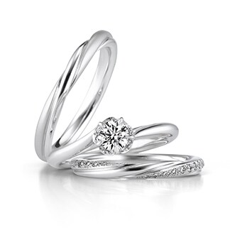 婚約指輪・結婚指輪・セットリング「ブルーミン」｜銀座ダイヤモンド
