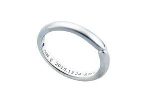 結婚指輪の内側に刻印とシークレットストーン