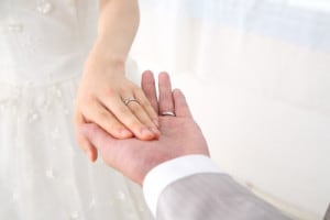 結婚指輪の交換するイメージ
